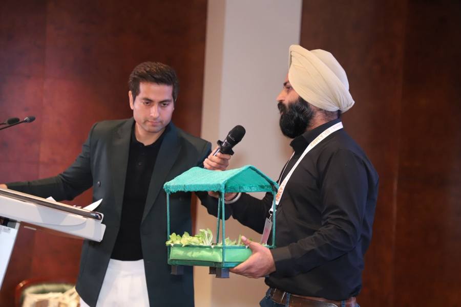 A founder pitching a product